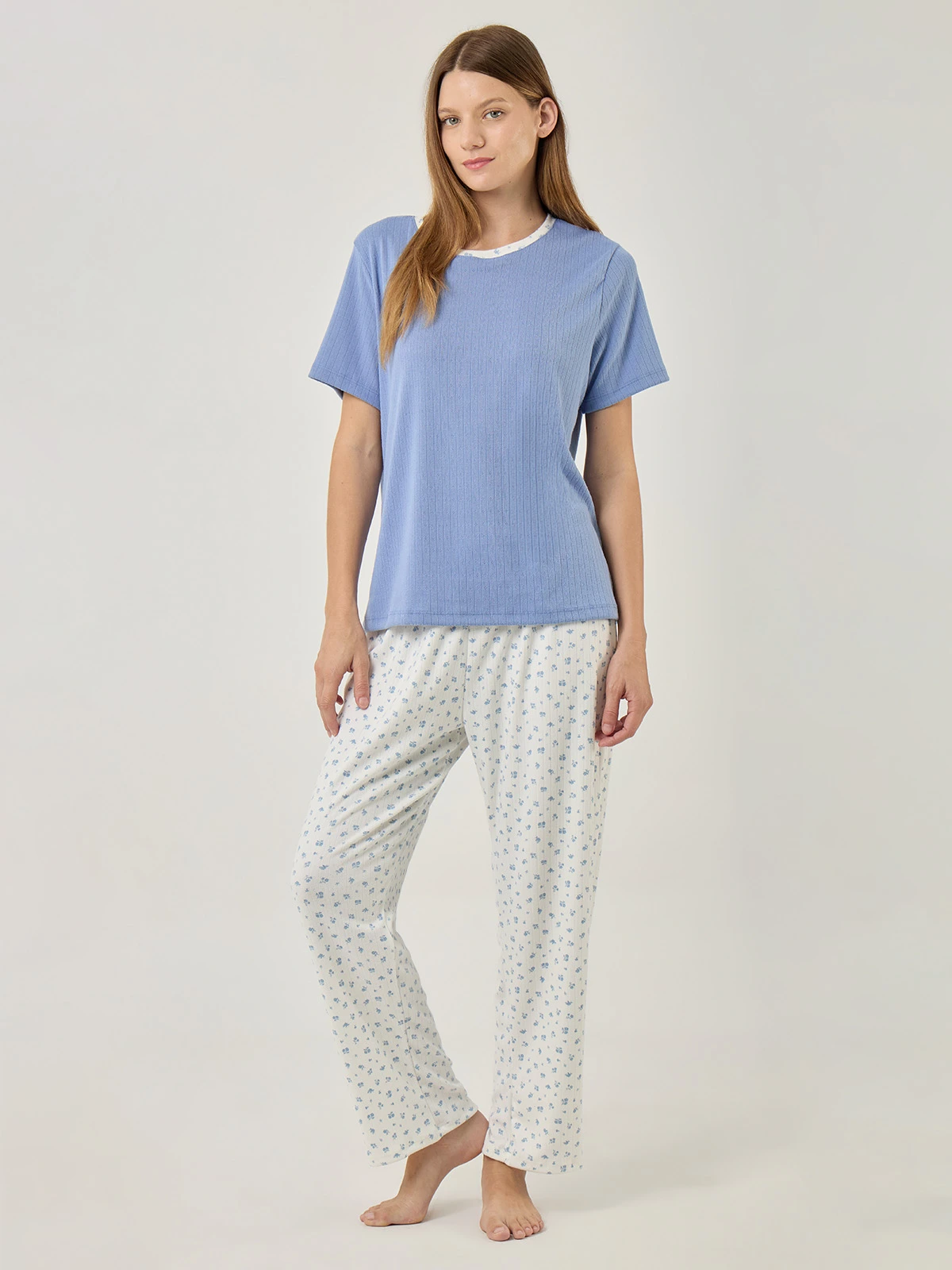 PIJAMA MANGA CORTA MUJER AZIZ BLUEBELL - 1