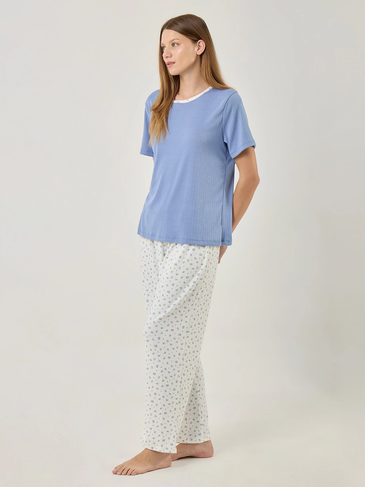 PIJAMA MANGA CORTA MUJER AZIZ BLUEBELL - 3
