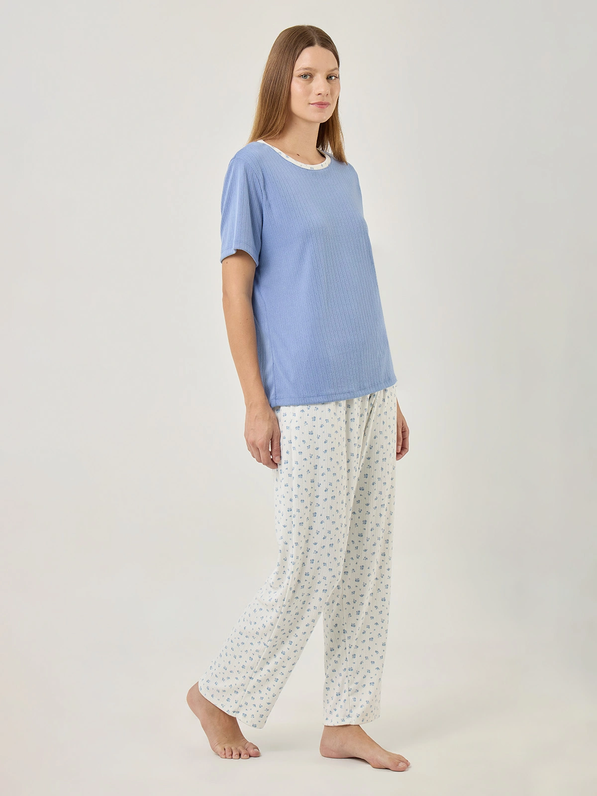 PIJAMA MANGA CORTA MUJER AZIZ BLUEBELL - 5