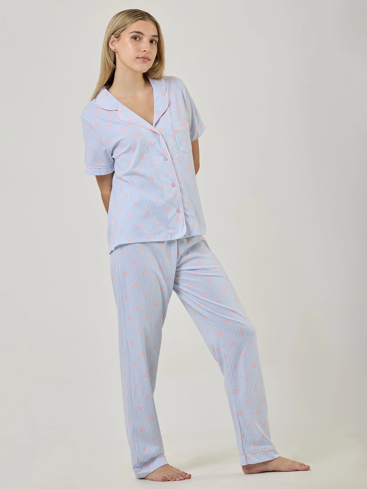 PIJAMA MANGA CORTA MUJER INDEX BLANCO BUBBLY - 3