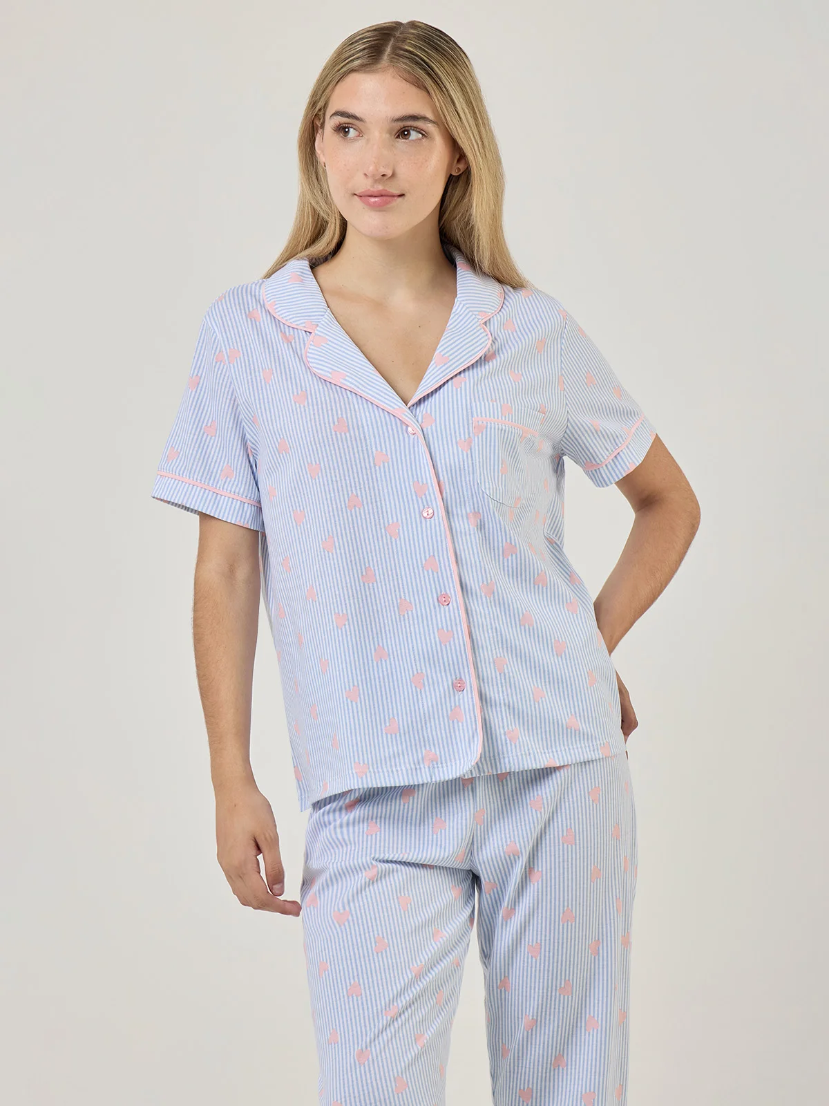 PIJAMA MANGA CORTA MUJER INDEX BLANCO BUBBLY - 4