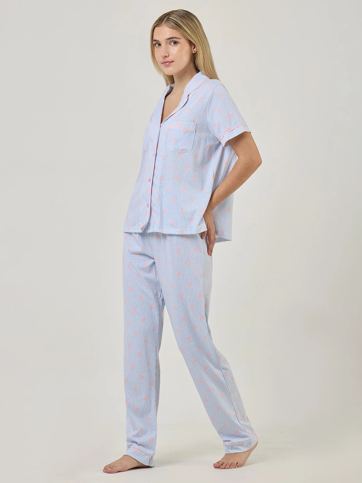 PIJAMA MANGA CORTA MUJER INDEX BLANCO BUBBLY - 5