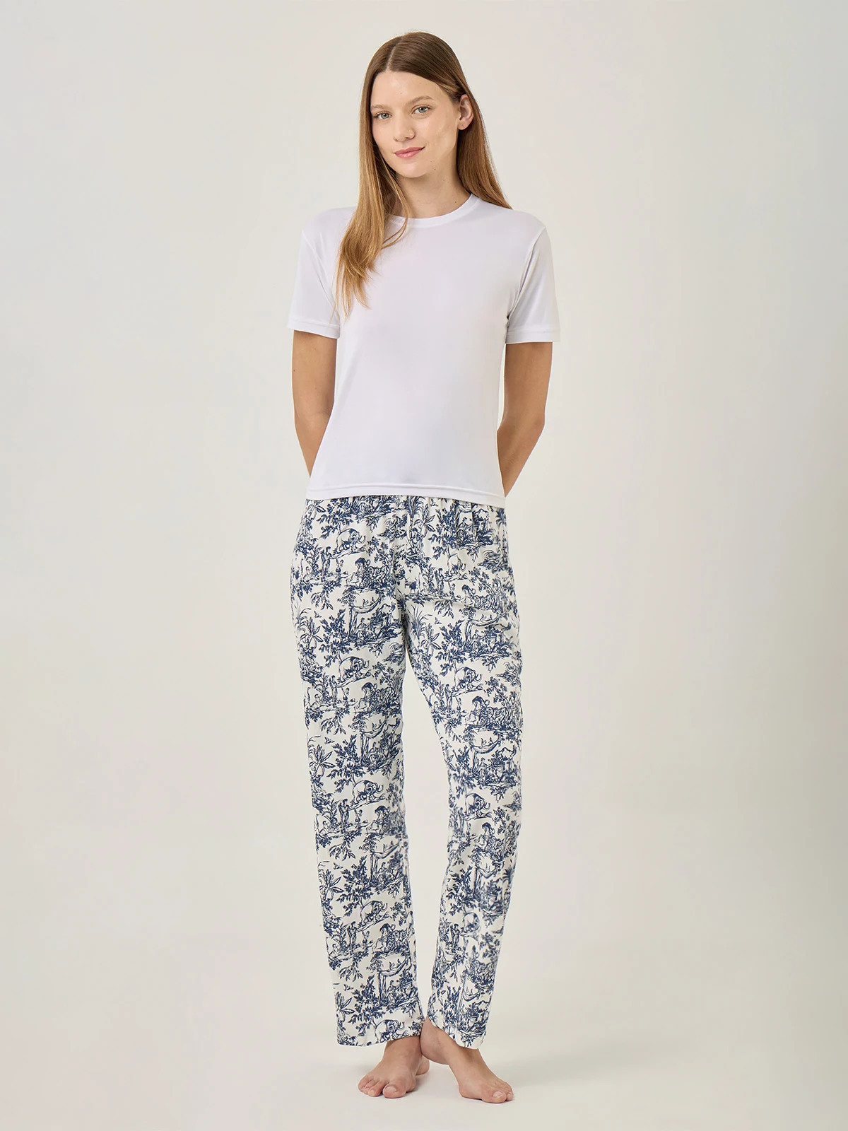PANTALON PIJAMA MUJER MARQUIS AZUL - 1