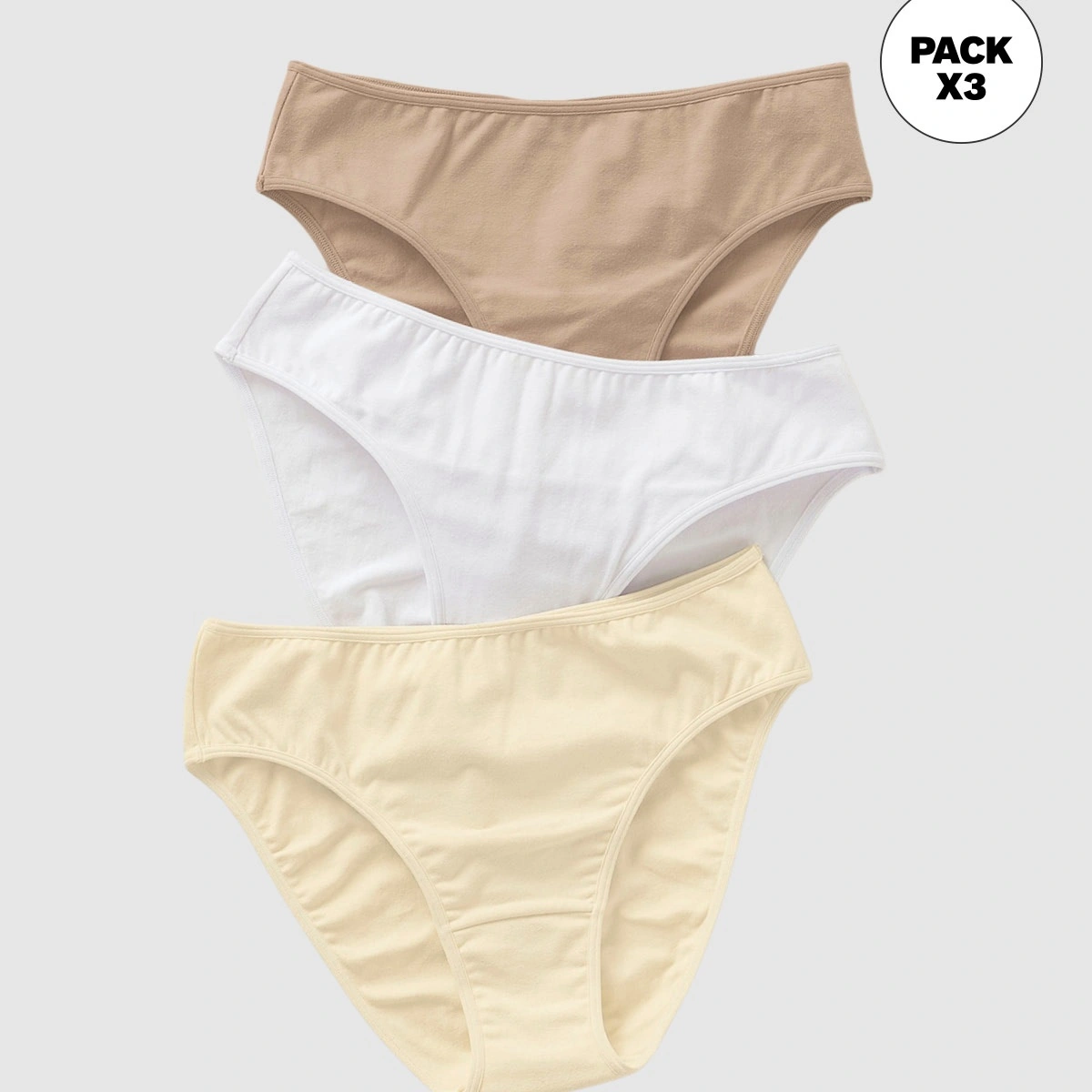PACK X 3 CALZONES TIPO BIKINI CON BUEN CUBRIMIENTO - 1