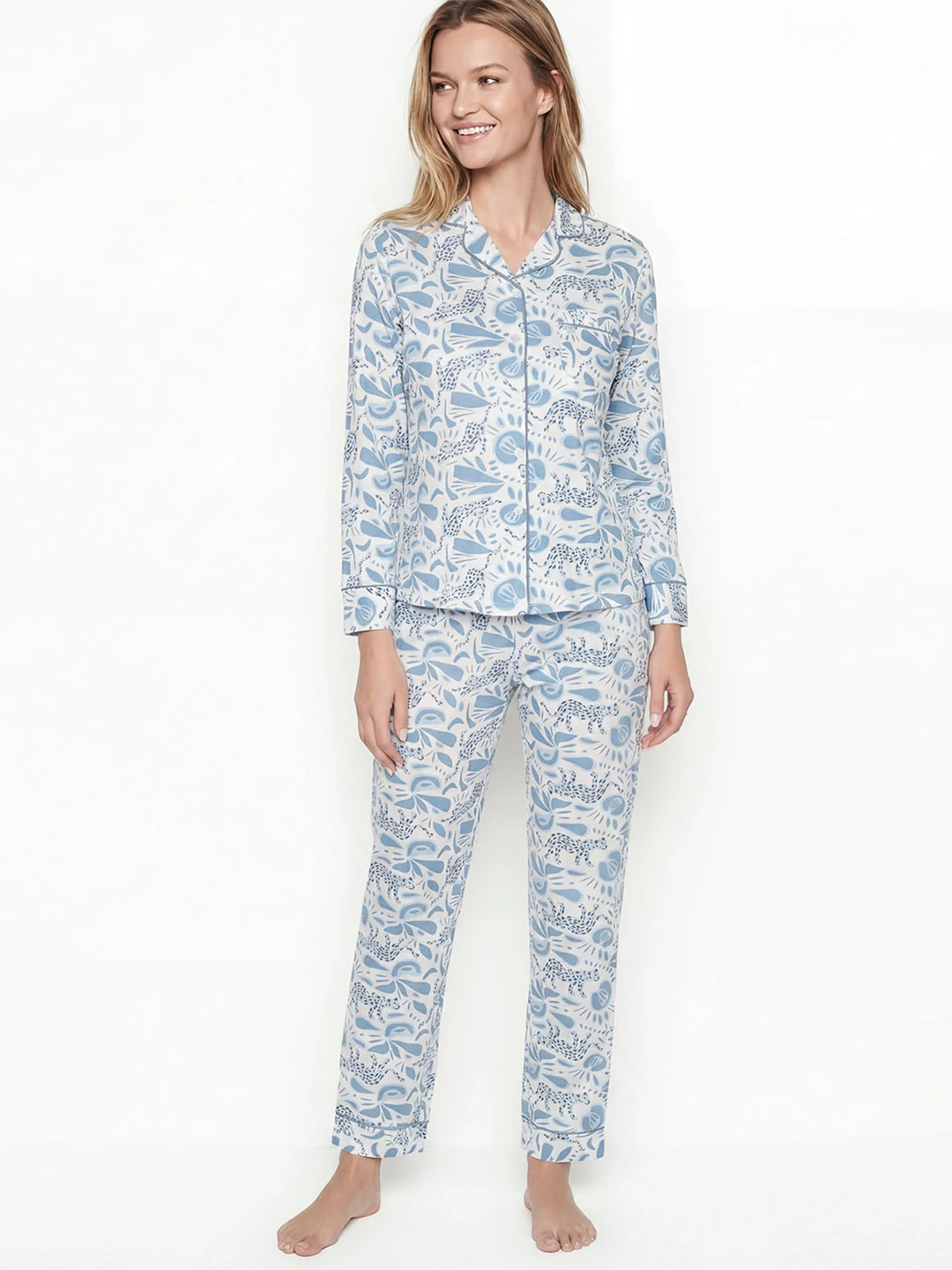 PIJAMA MUJER KAYSER AZUL - 1