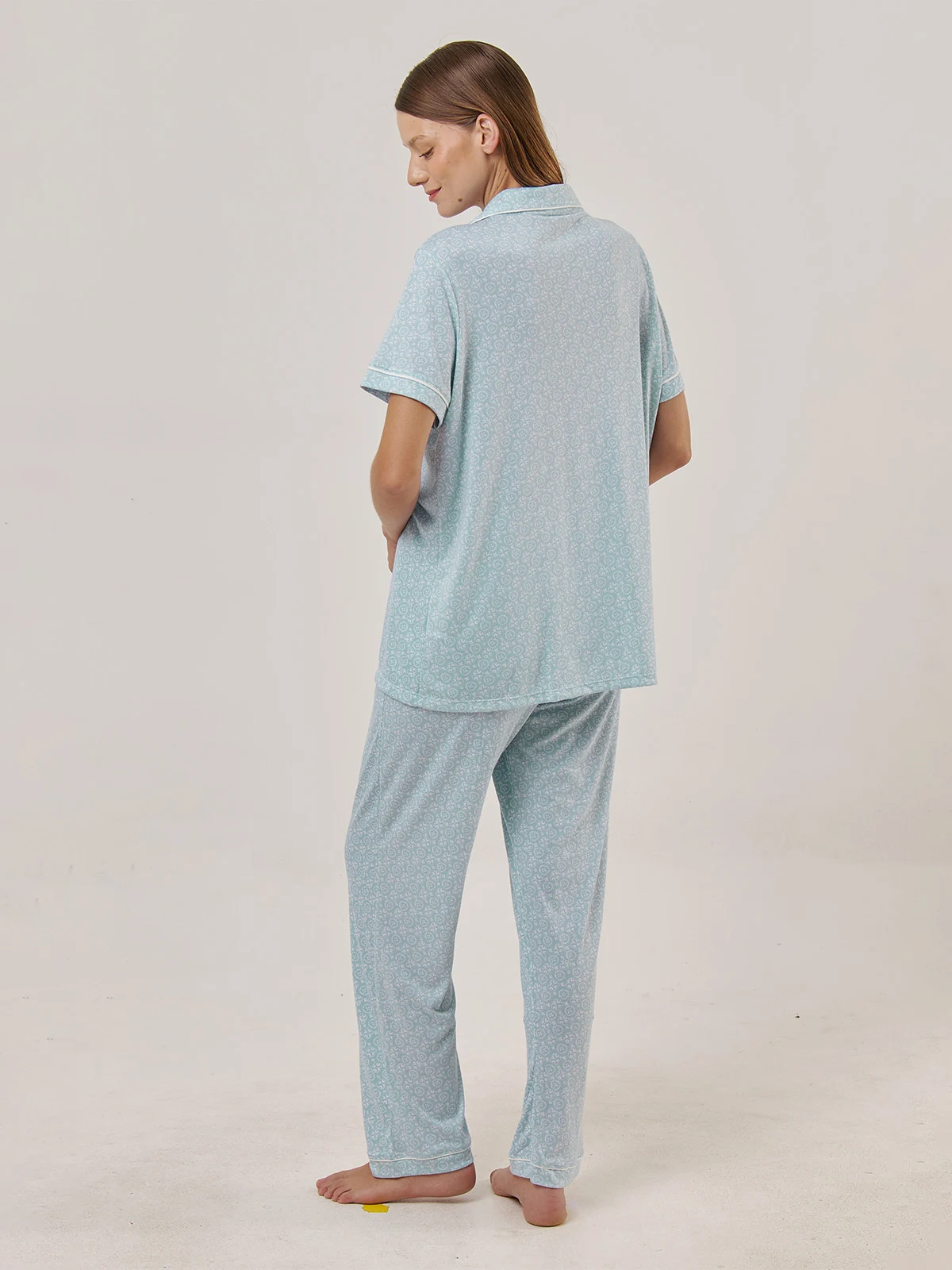 PIJAMA MANGA CORTA MUJER AZIZ CAMISERA DIORA - 2