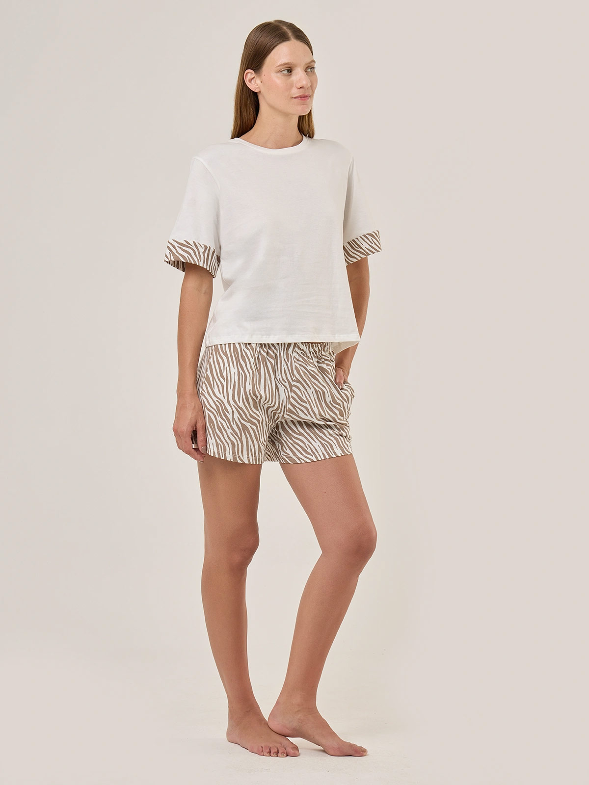 PIJAMA MUJER MARQUIS CAMISERA MANGA CORTA + SHORT - 1