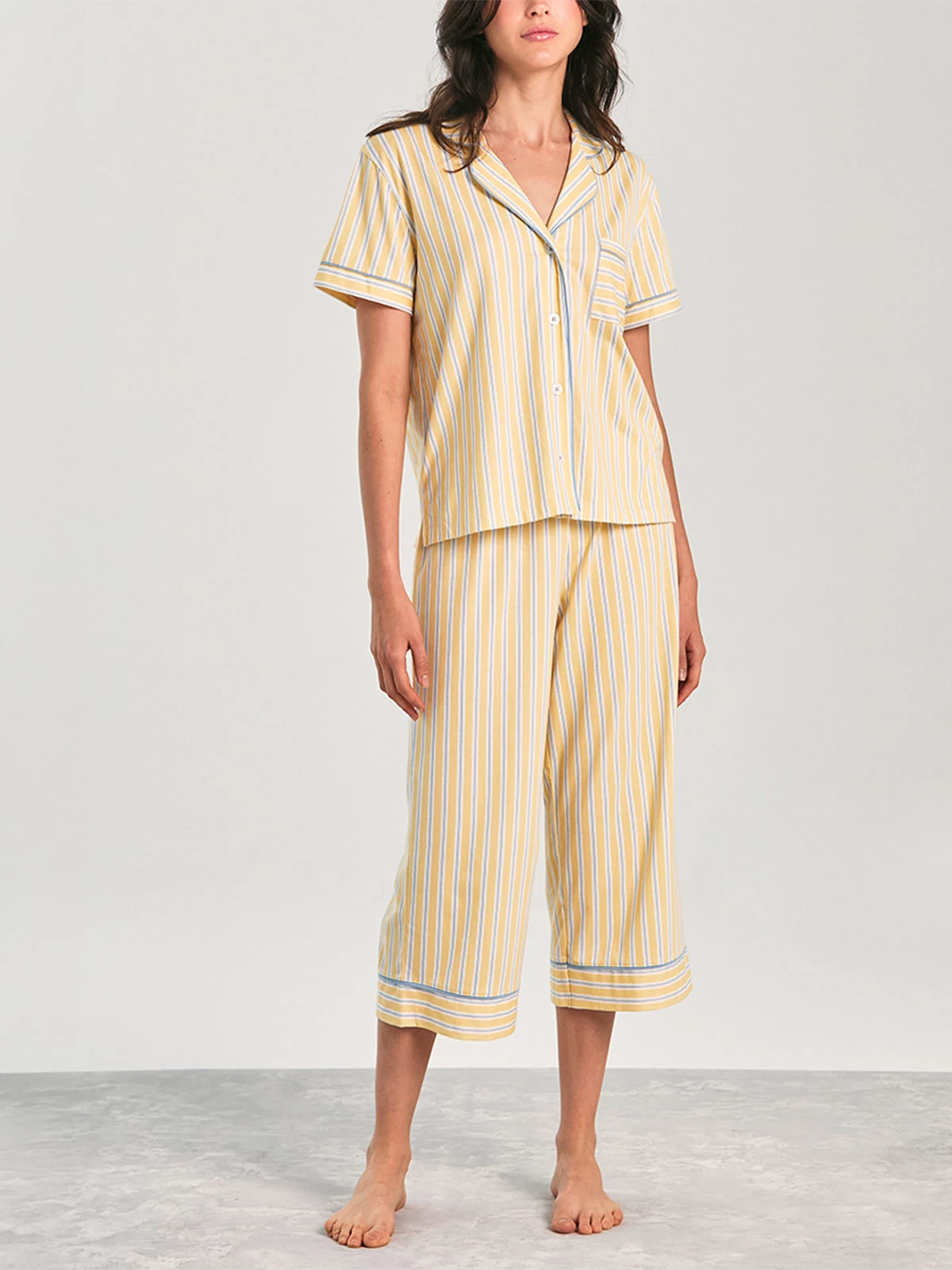 PIJAMA CUELLO CAMISERO ALGODÓN MUJER IN BLOOM BOYFRIEND VERA HONEY - 1