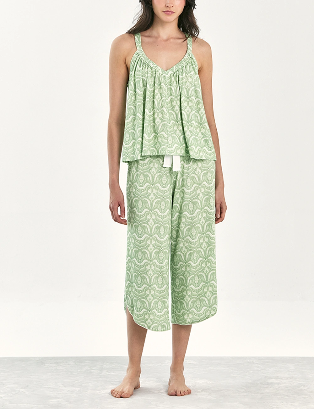 PIJAMA TOP SIN MANGAS MUJER IN BLOOM KAIA EMERALDA - 2