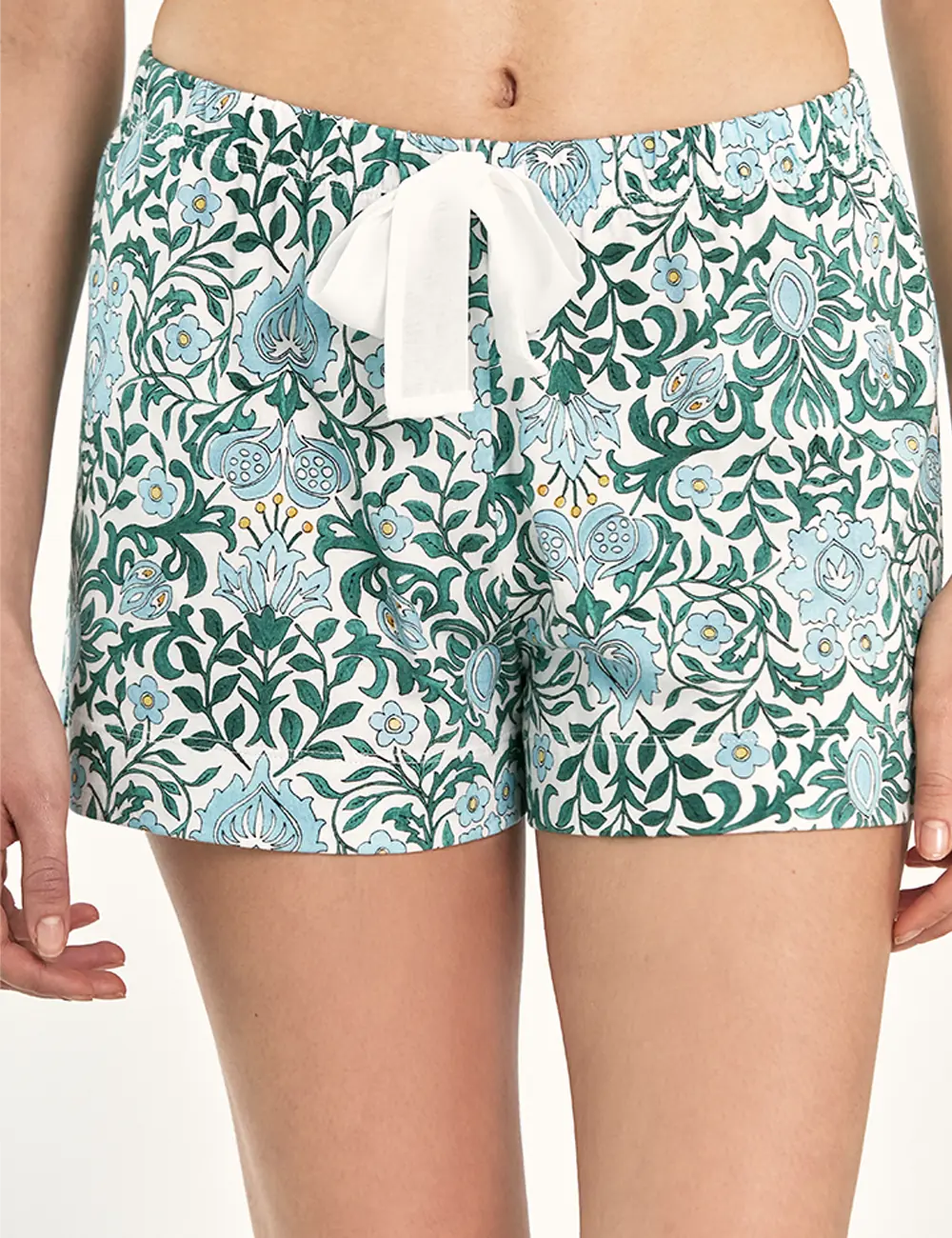 PIJAMA SHORT MUJER IN BLOOM VERDI - 1
