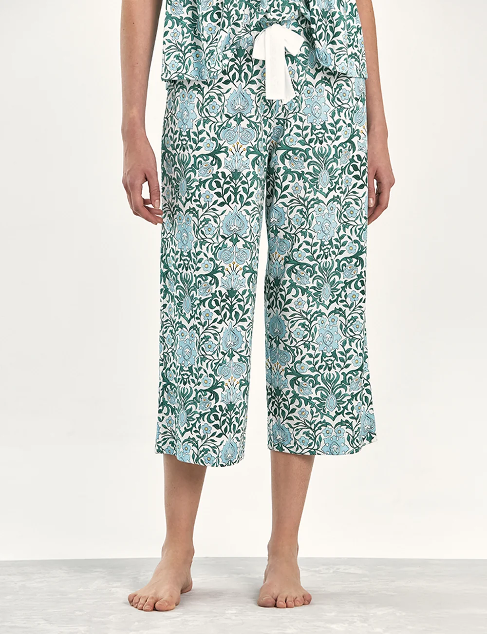 PIJAMA CAPRI MUJER IN BLOOM VERDI - 1
