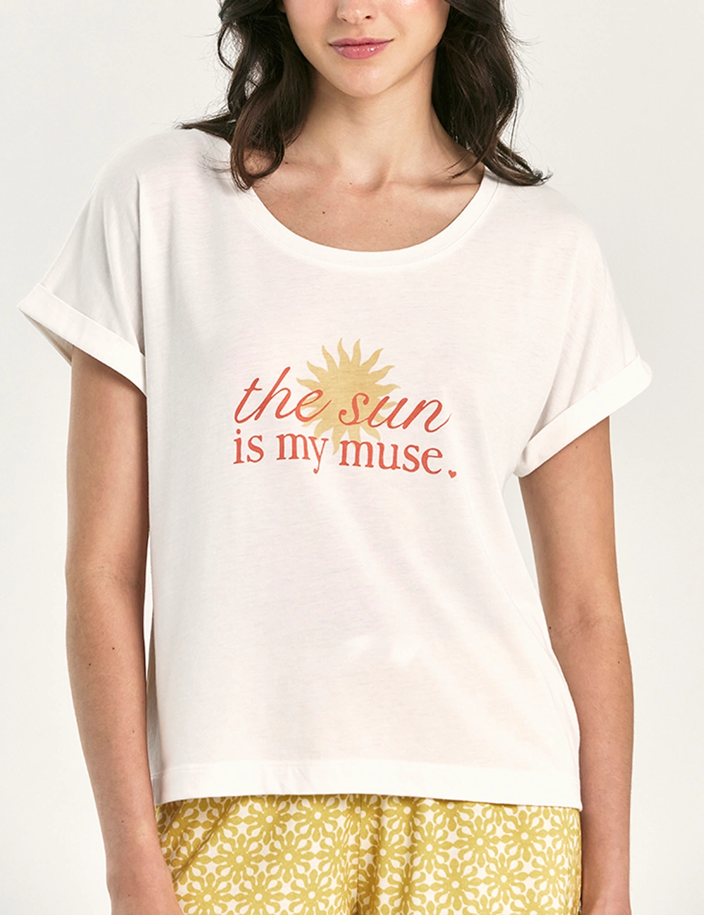 PIJAMA TOP MANGA CORTA MUJER IN BLOOM DENIA SS SOLEI - 1