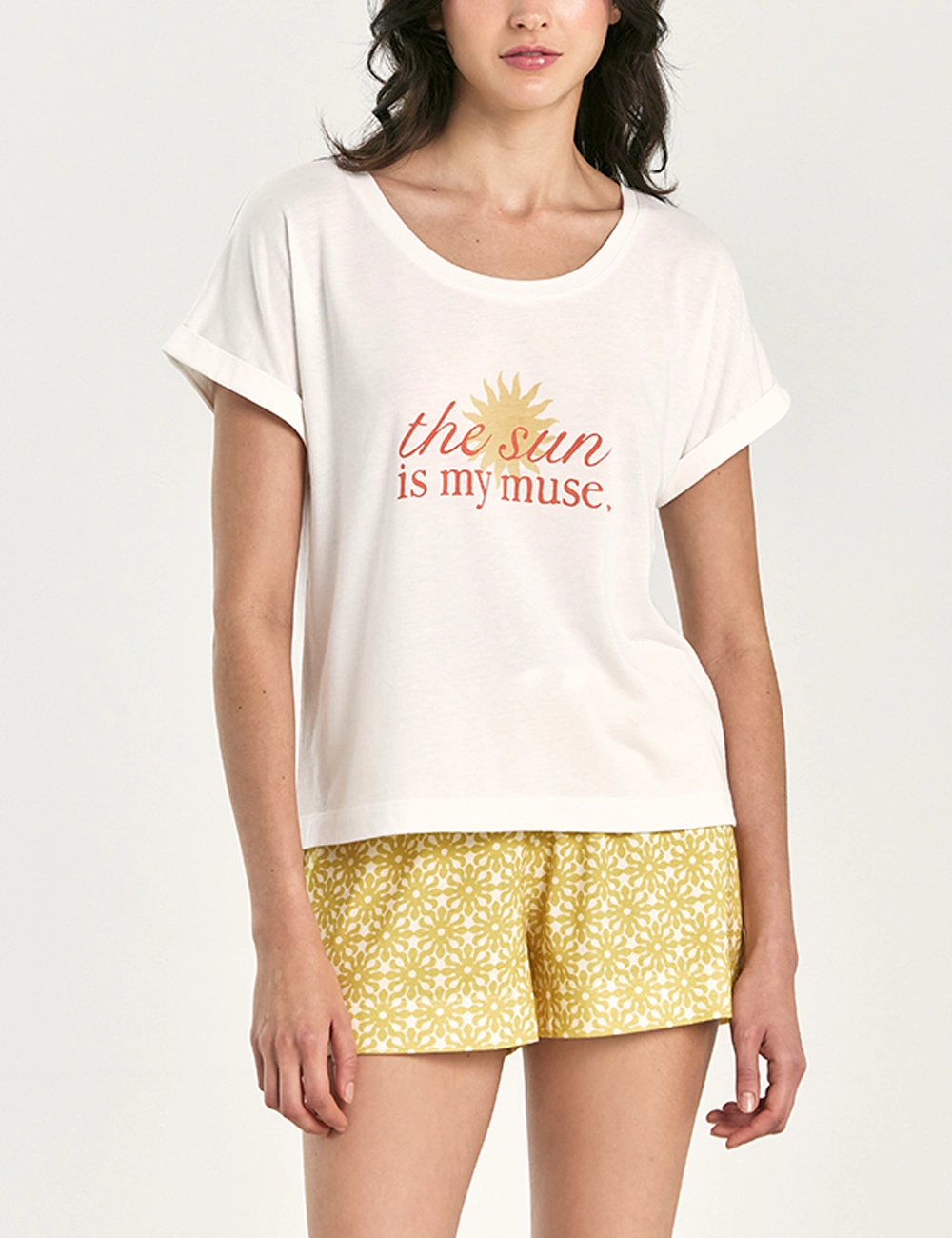 PIJAMA TOP MANGA CORTA MUJER IN BLOOM DENIA SS SOLEI - 2