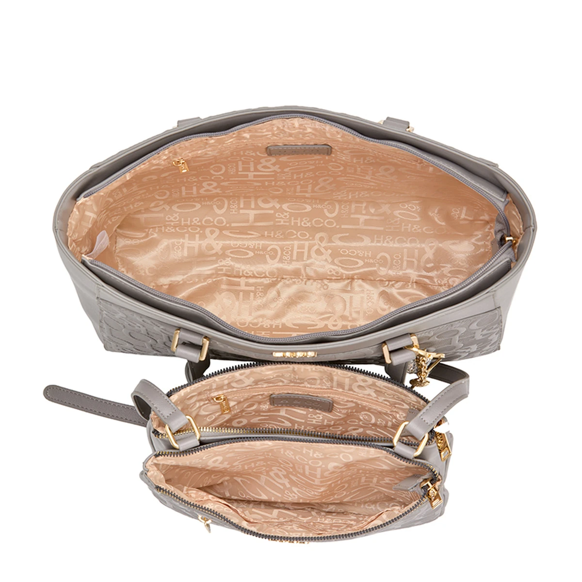 SET CARTERA TOTE H & CO. P319F25 GRIS - 4