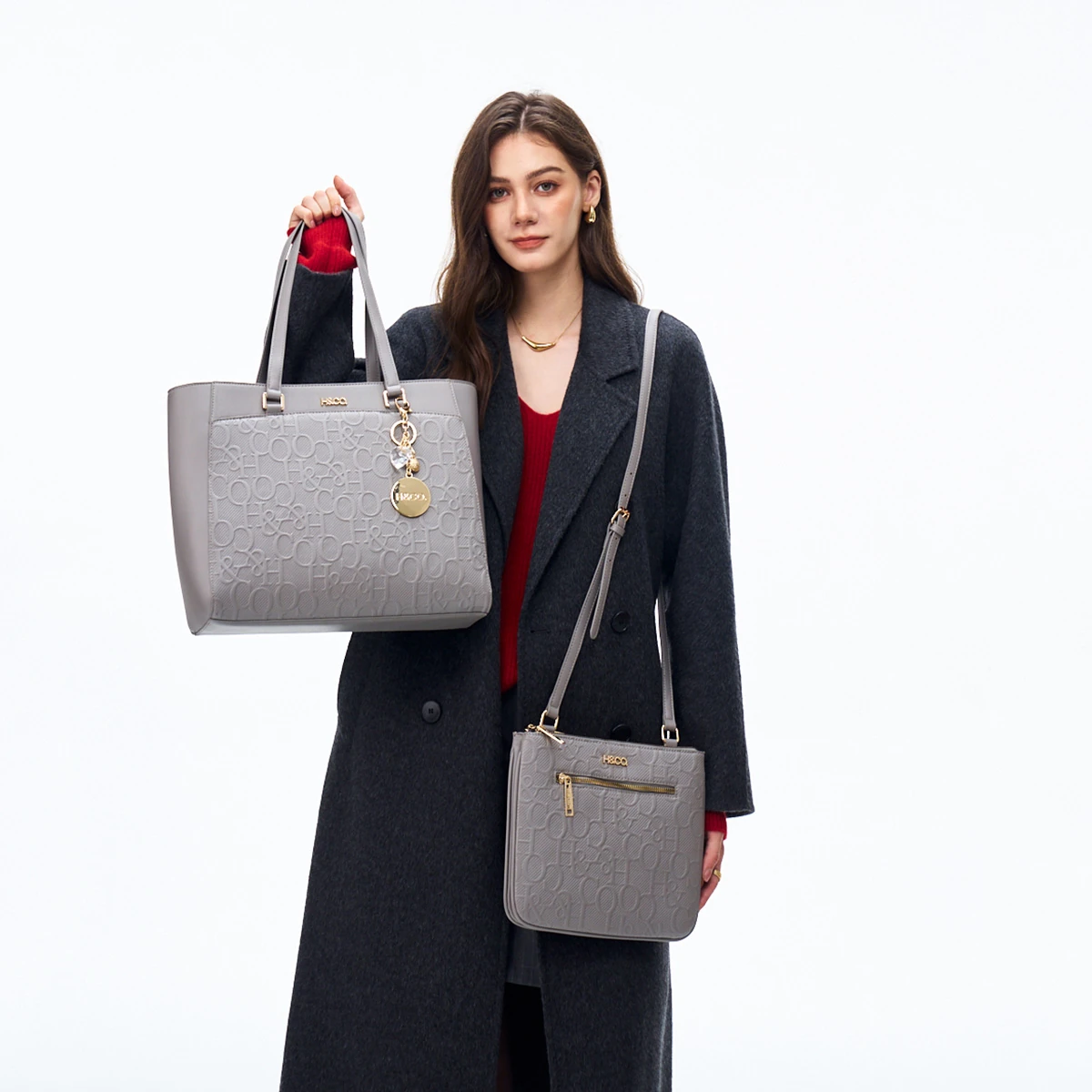 SET CARTERA TOTE H & CO. P319F25 GRIS - 5