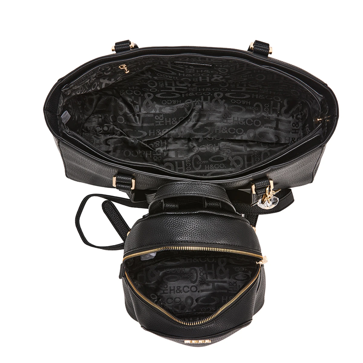 SET CARTERA TOTE H & CO. P327F25 NEGRO - 4