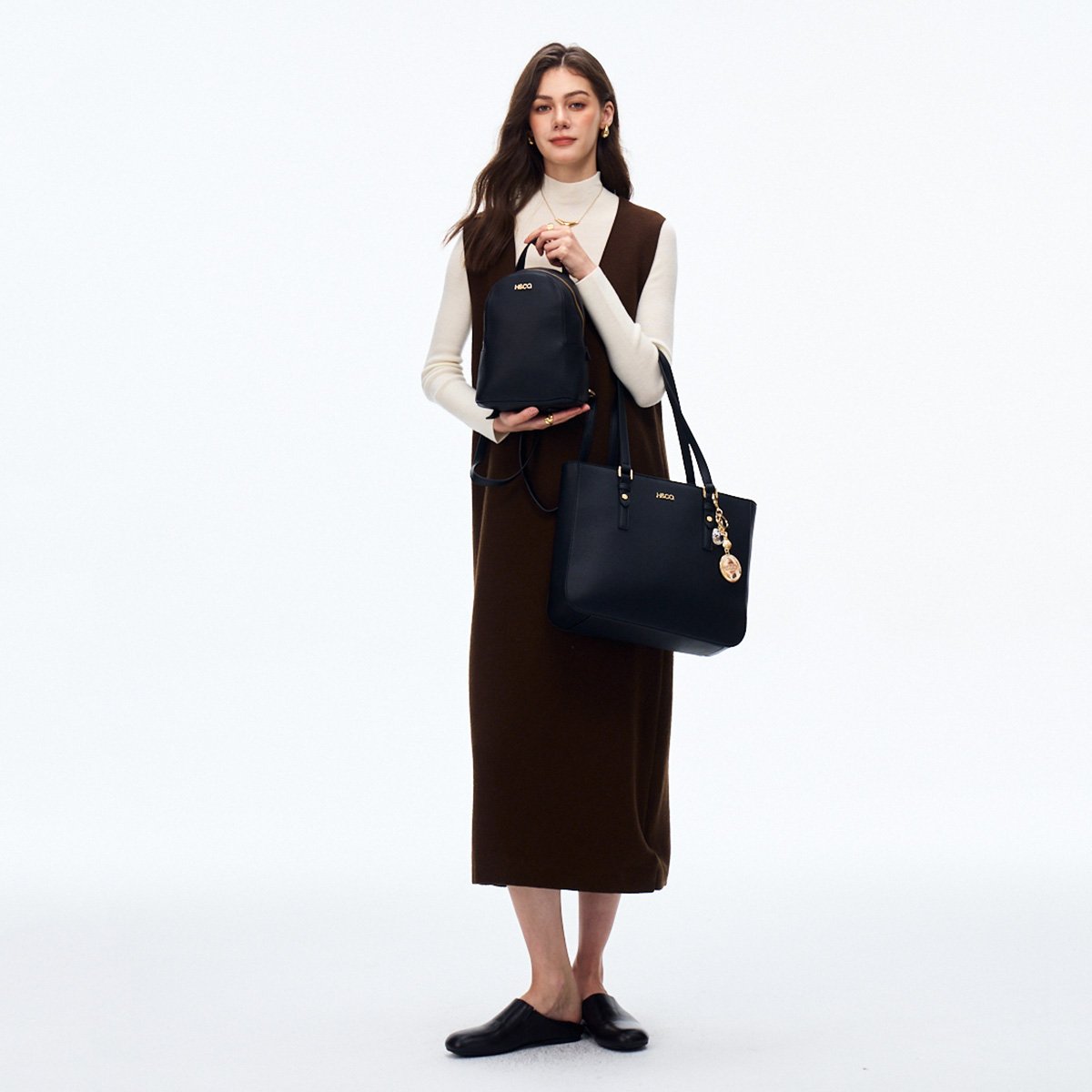 SET CARTERA TOTE H & CO. P327F25 NEGRO - 7