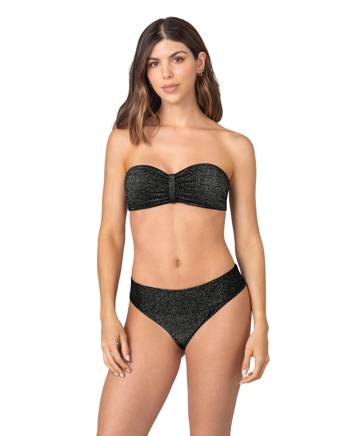 BIKINI LEONISA EN TELA BRILLANTE STRAPLESS - 1