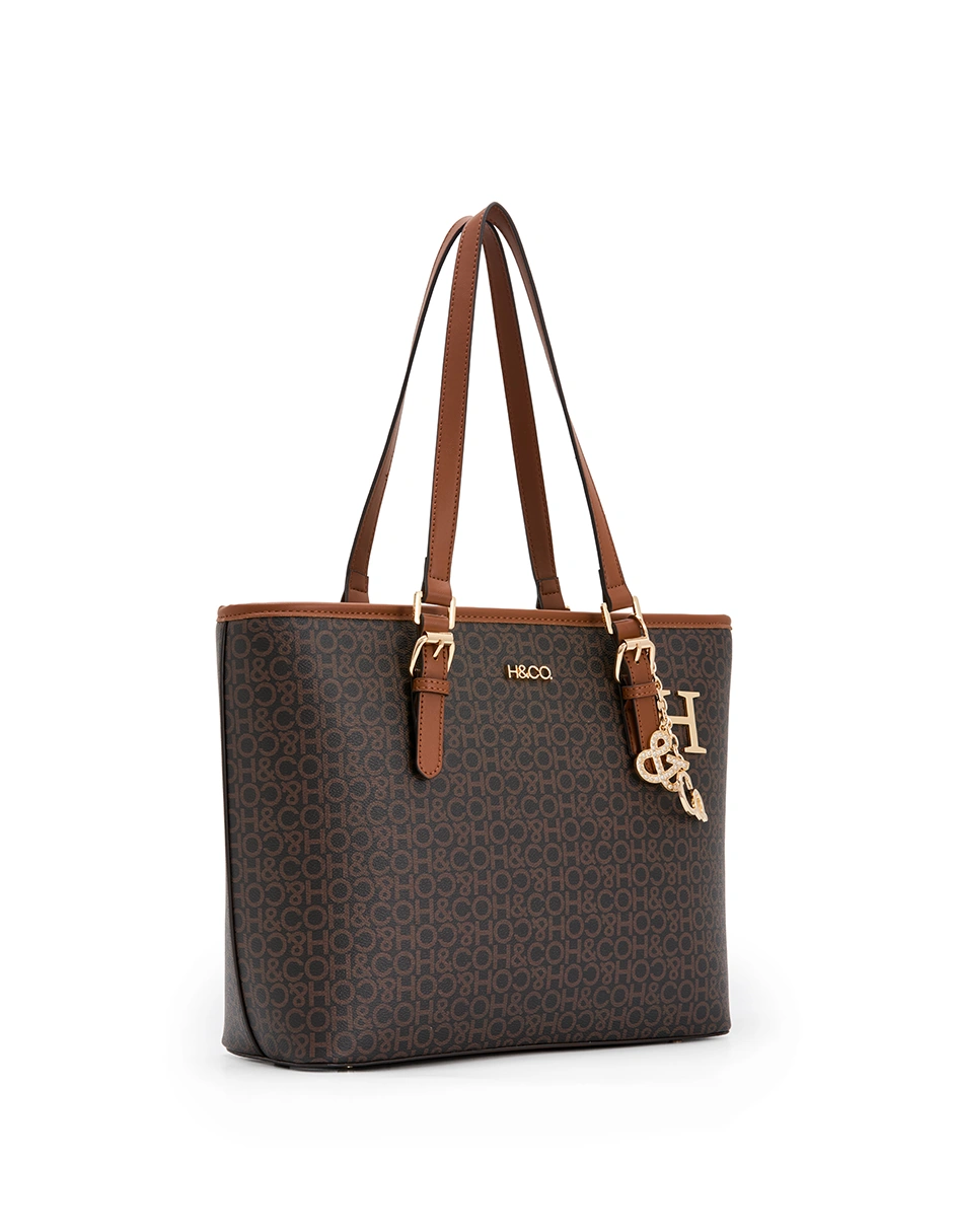 BOLSO TOTE H&CO. DIMITRA 8088 CAFÉ - 2