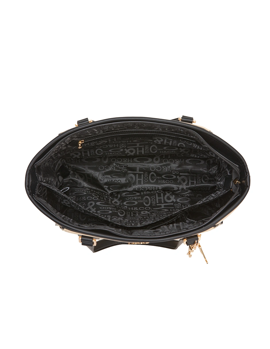 BOLSO TOTE H&CO. ARIADNE 8092 NEGRO - 4