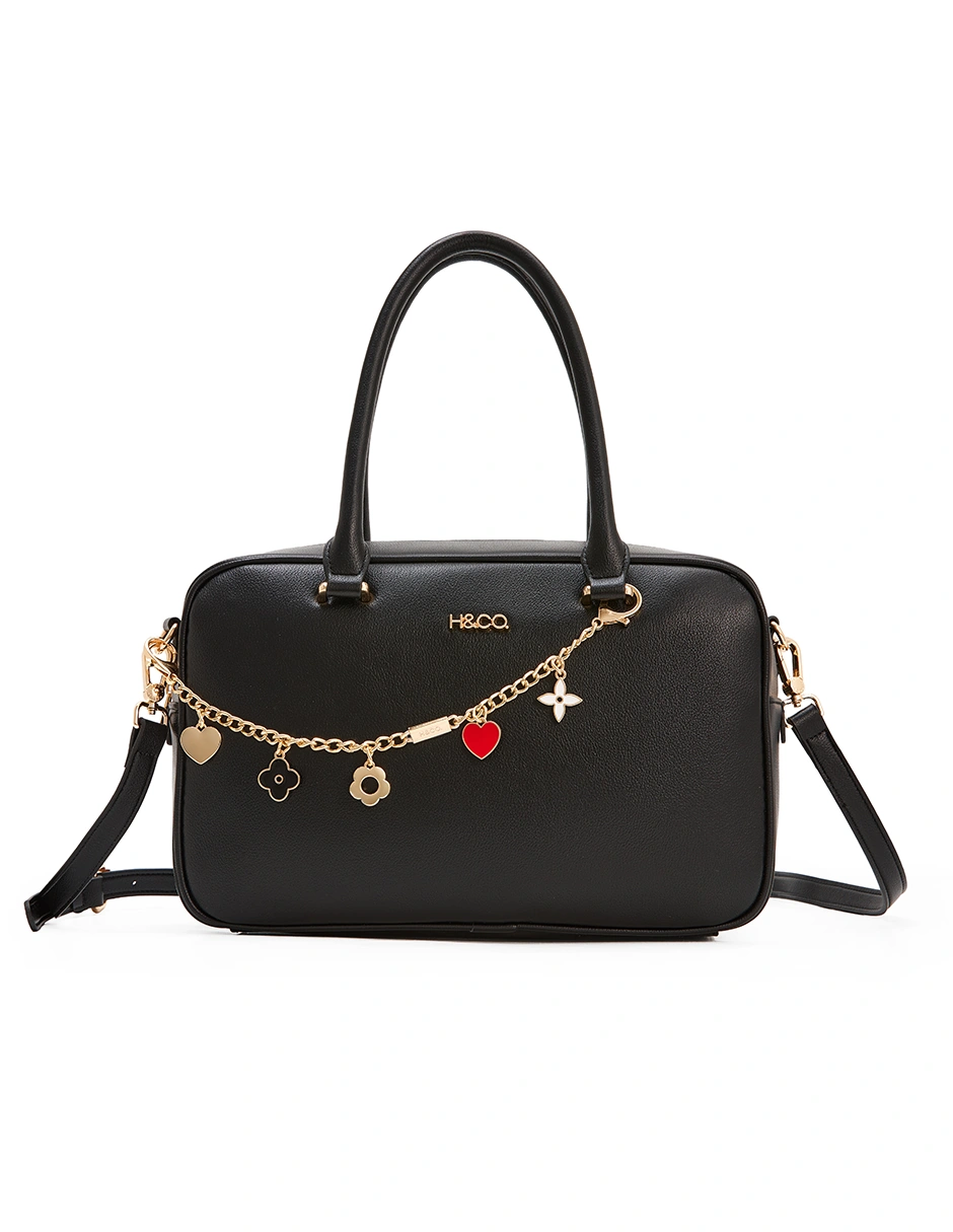 BOLSO SATCHEL H&CO. THALASSA 8096 NEGRO - 1