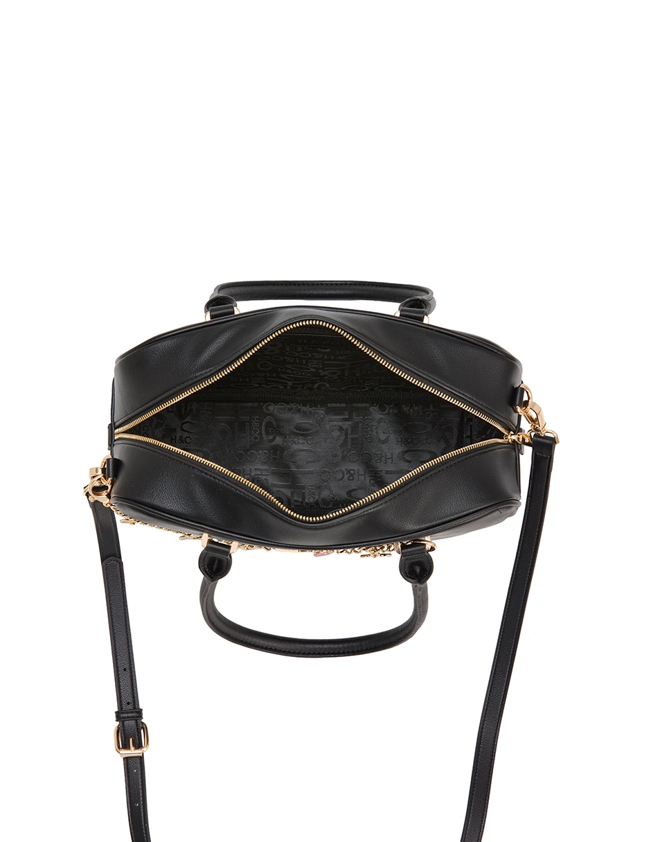BOLSO SATCHEL H&CO. THALASSA 8096 NEGRO - 4