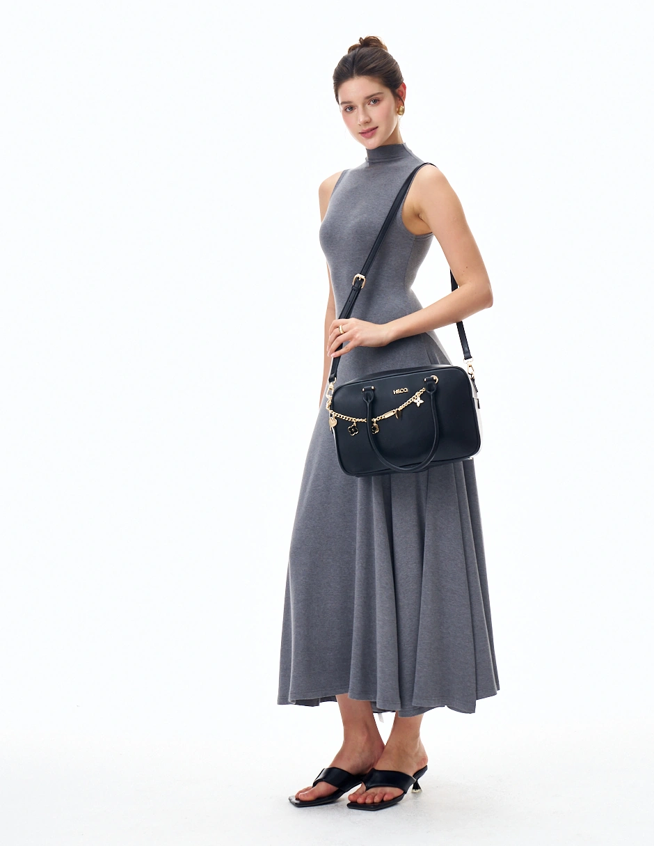 BOLSO SATCHEL H&CO. THALASSA 8096 NEGRO - 7