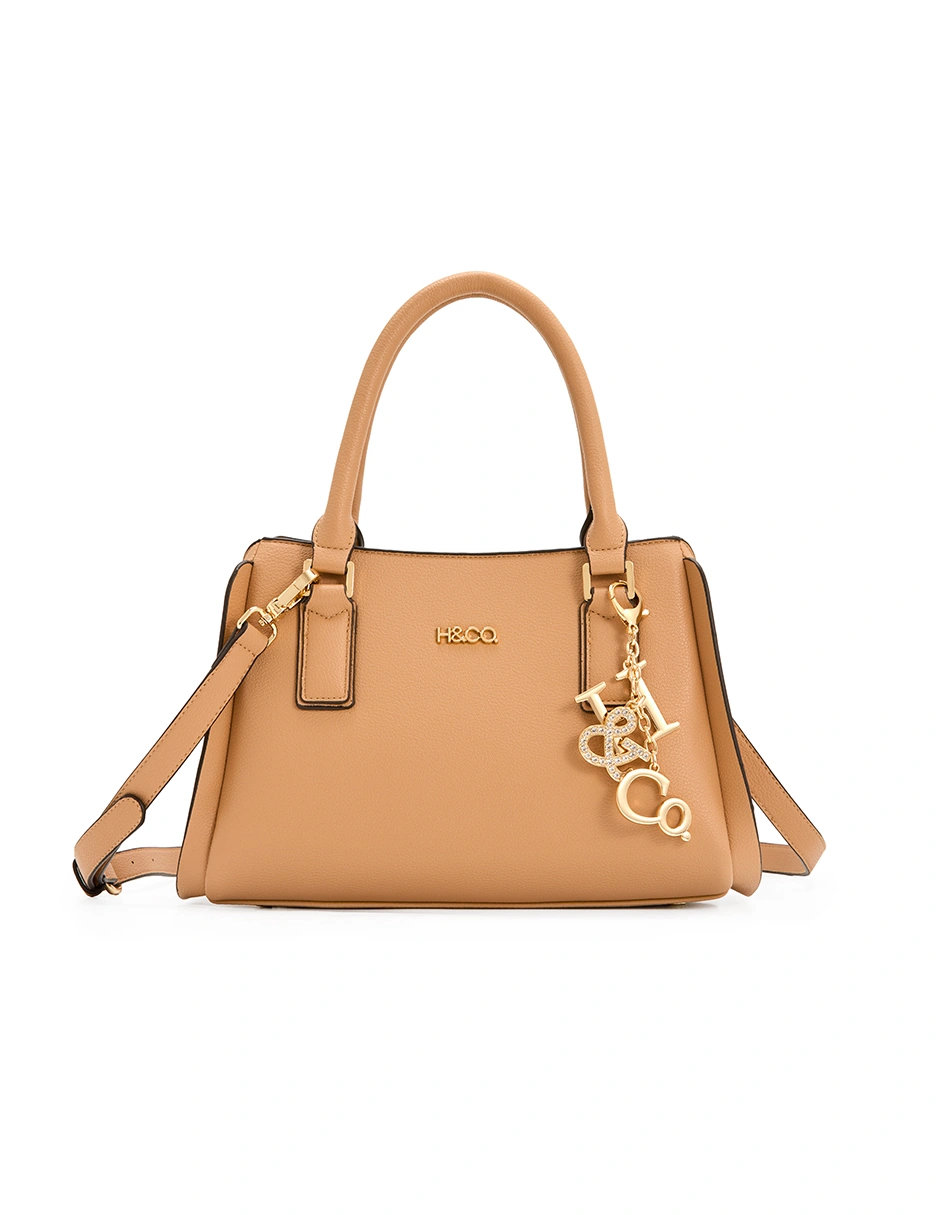 BOLSO SATCHEL H&CO. ARTEMIS 8103 CAMEL - 1