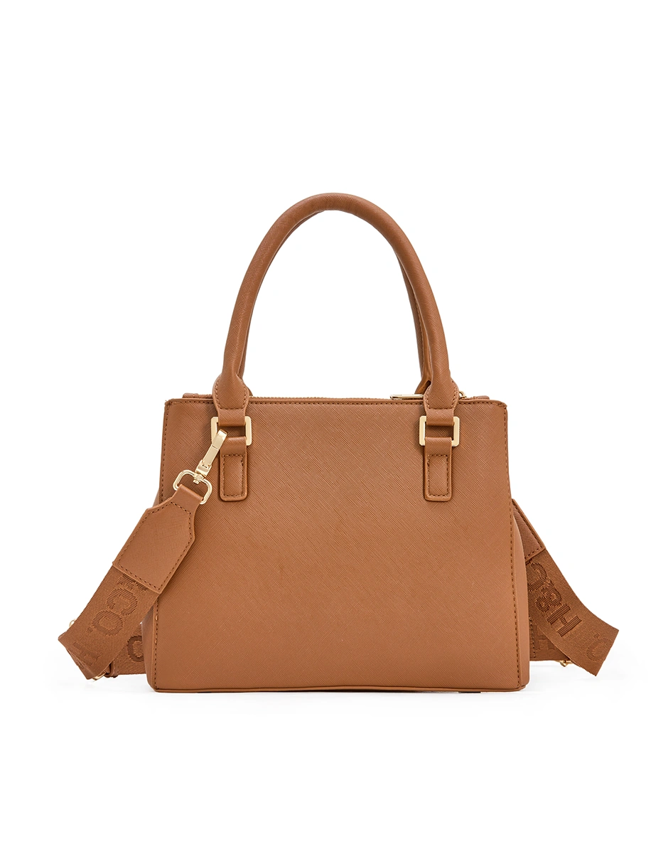 BOLSO SATCHEL H&CO. ELIANA 8109 COGNAC - 3