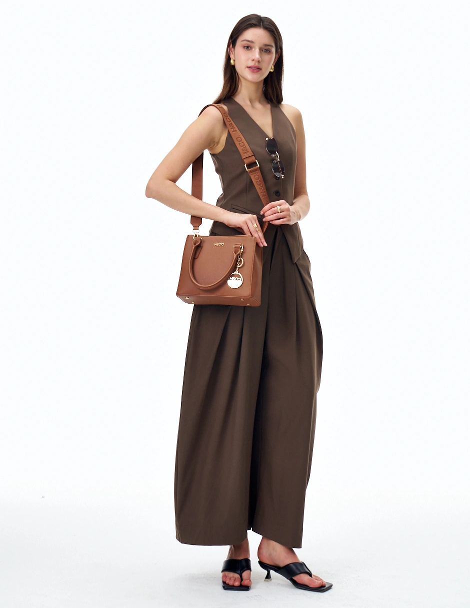 BOLSO SATCHEL H&CO. ELIANA 8109 COGNAC - 7