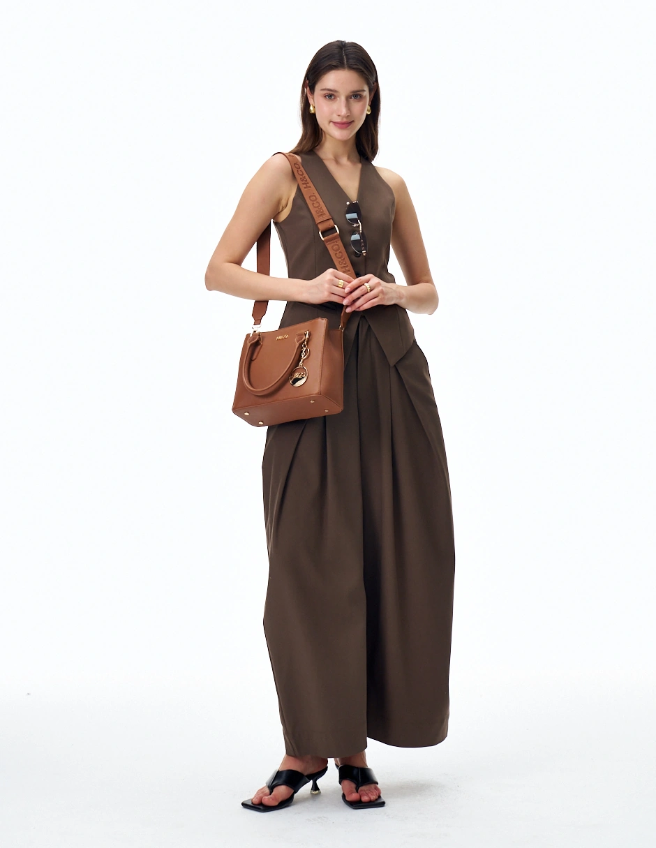 BOLSO SATCHEL H&CO. ELIANA 8109 COGNAC - 8