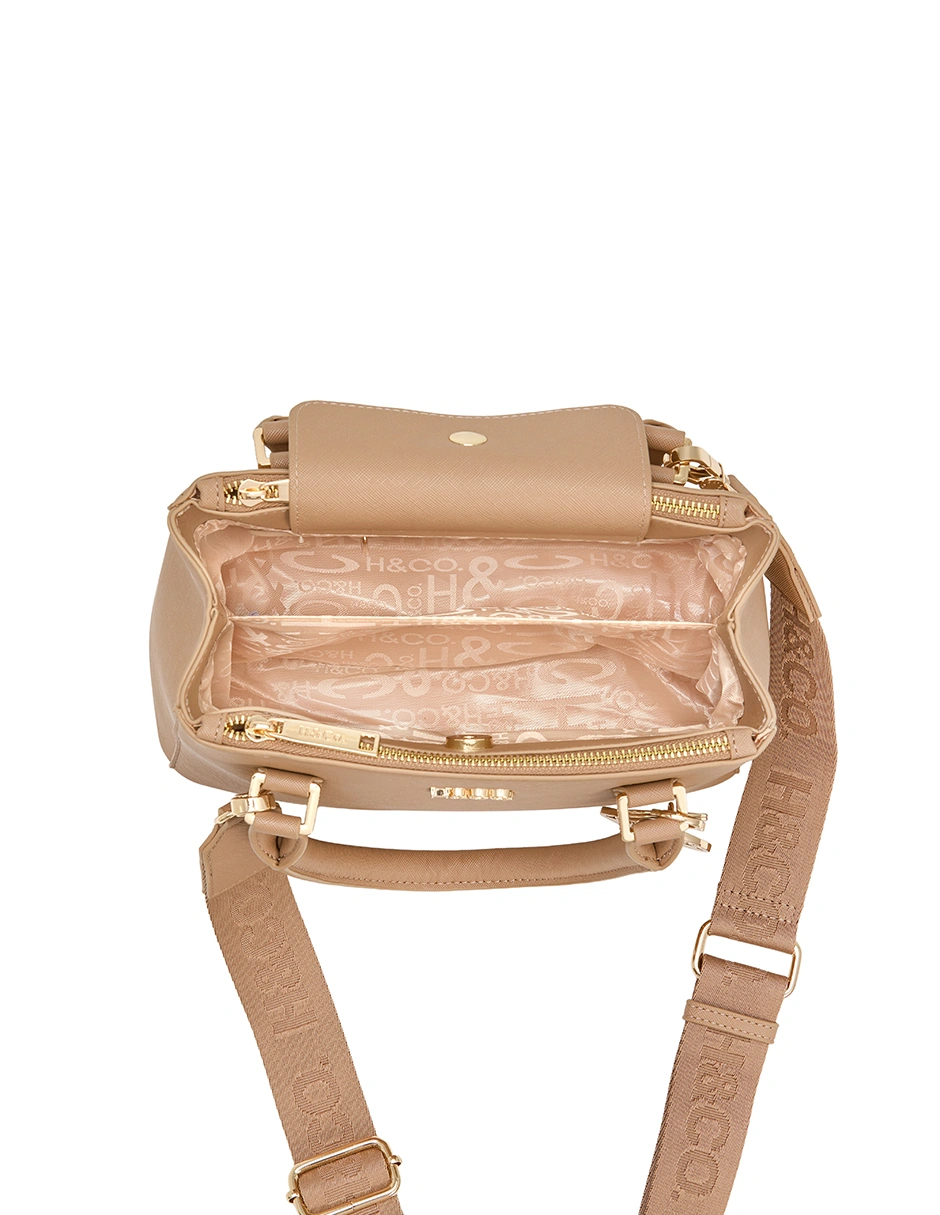 BOLSO SATCHEL H&CO. ELIANA 8109 TAUPE - 4