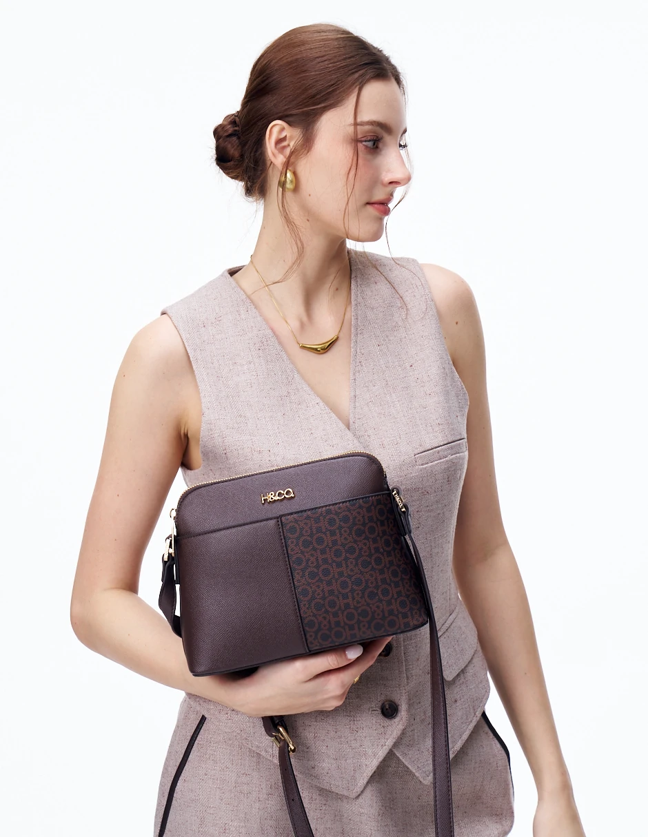 BOLSO CROSSBODY H&CO. AGNES 8113 CAFÉ - 6