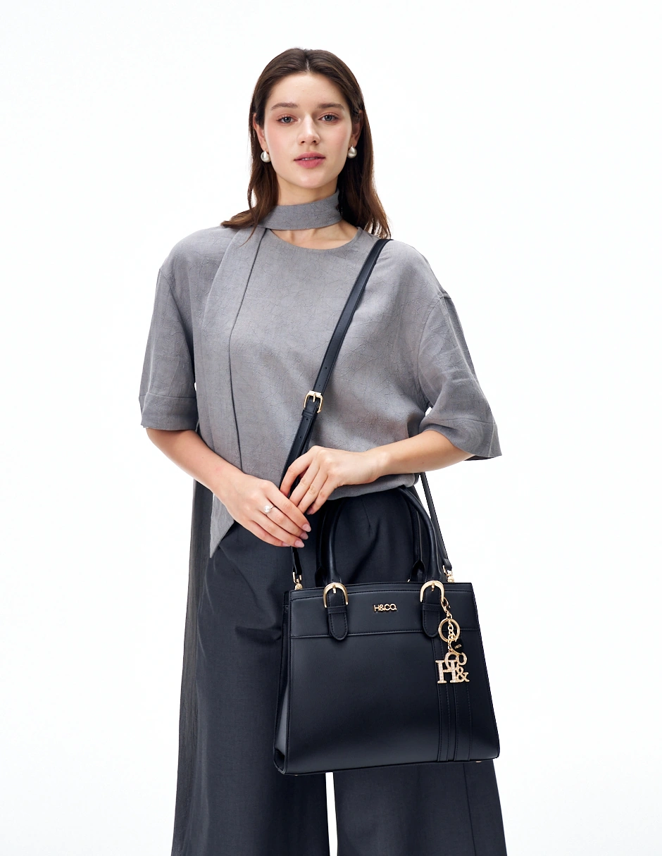 BOLSO TOTE H&CO. ANASTASIA 8124 NEGRO - 6