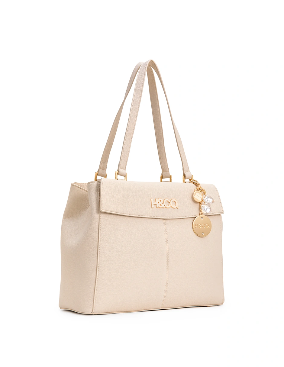 BOLSO TOTE H&CO. ISADORA 8127 BEIGE - 2