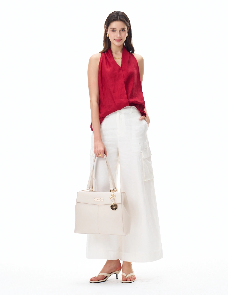 BOLSO TOTE H&CO. ISADORA 8127 BEIGE - 7