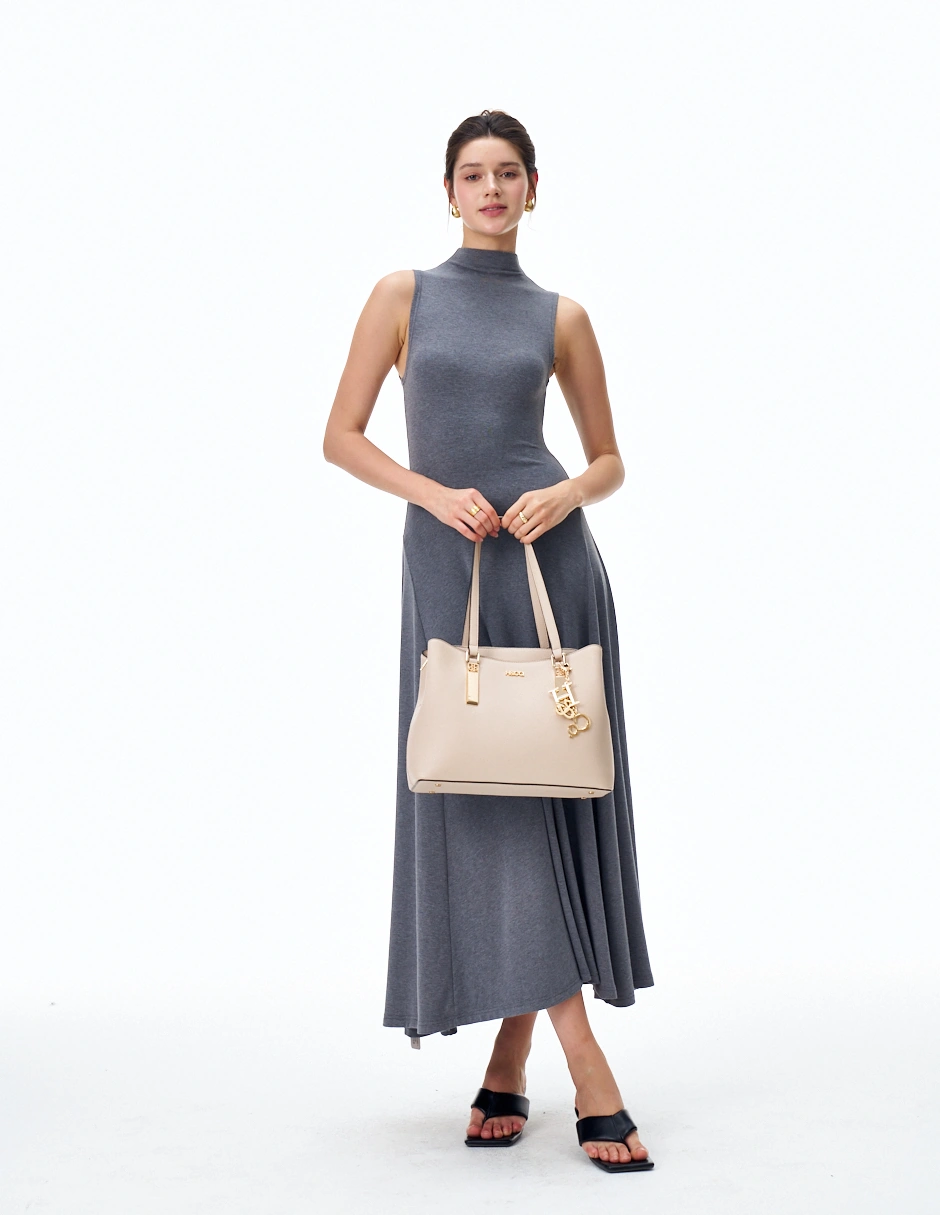 BOLSO TOTE H&CO. NICOLE 8142 BEIGE - 8