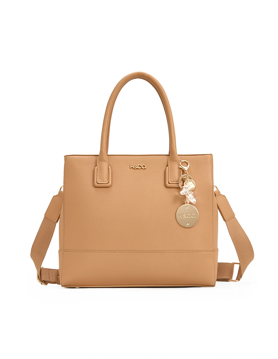 BOLSO TOTE H&CO. LARISSA 8159 CAMEL - 1