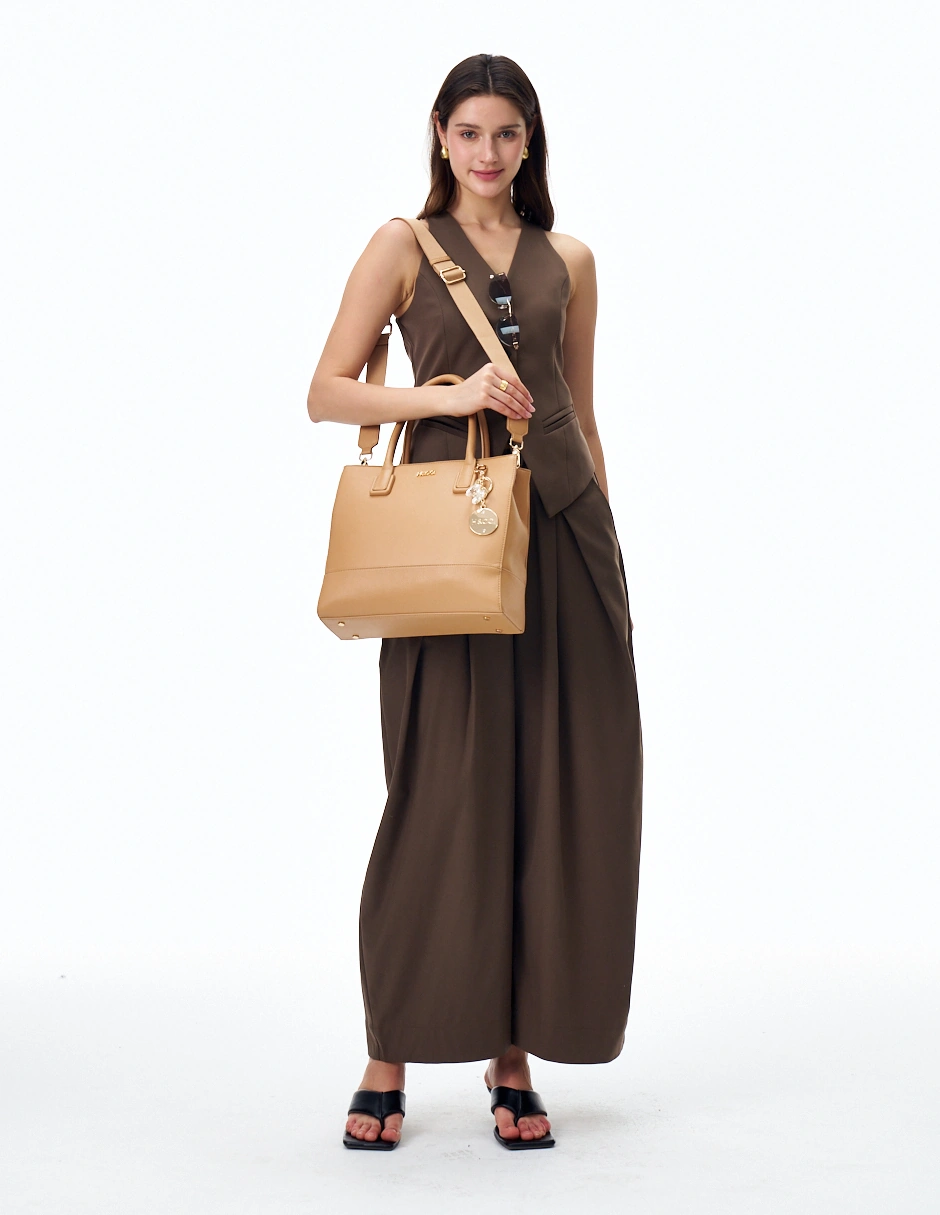 BOLSO TOTE H&CO. LARISSA 8159 CAMEL - 7