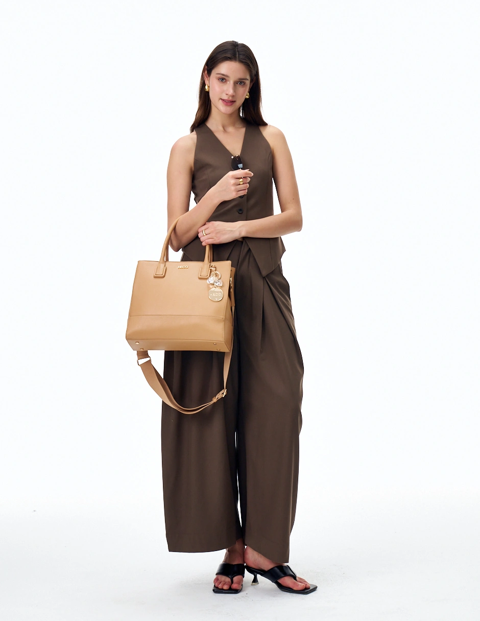 BOLSO TOTE H&CO. LARISSA 8159 CAMEL - 8