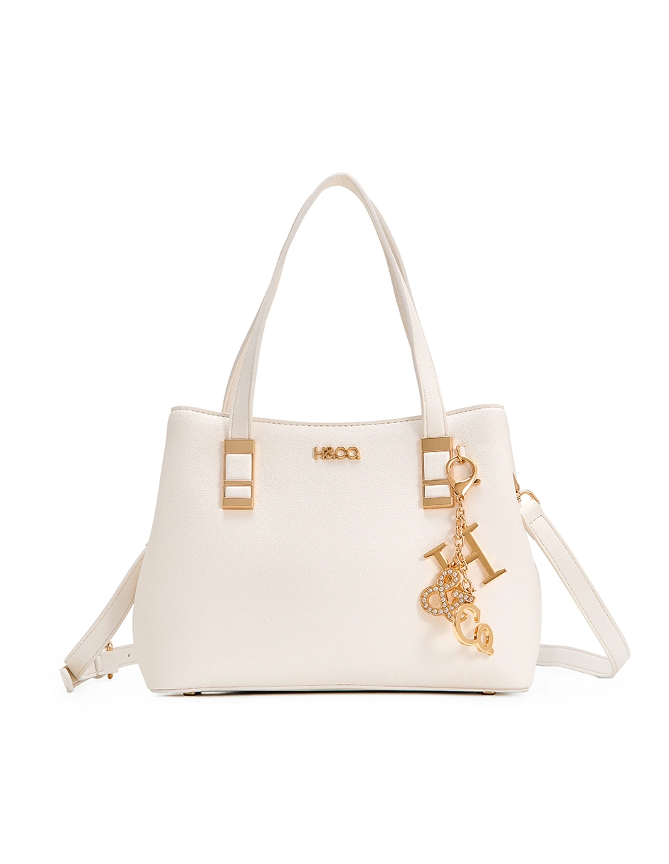 BOLSO SATCHEL H&CO. CALLA 8163 BLANCO - 1