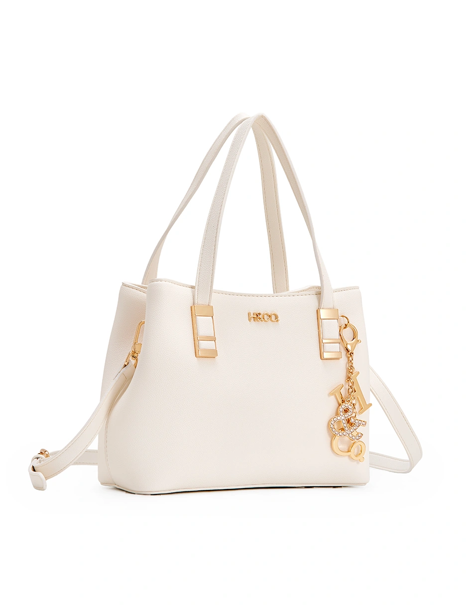 BOLSO SATCHEL H&CO. CALLA 8163 BLANCO - 2