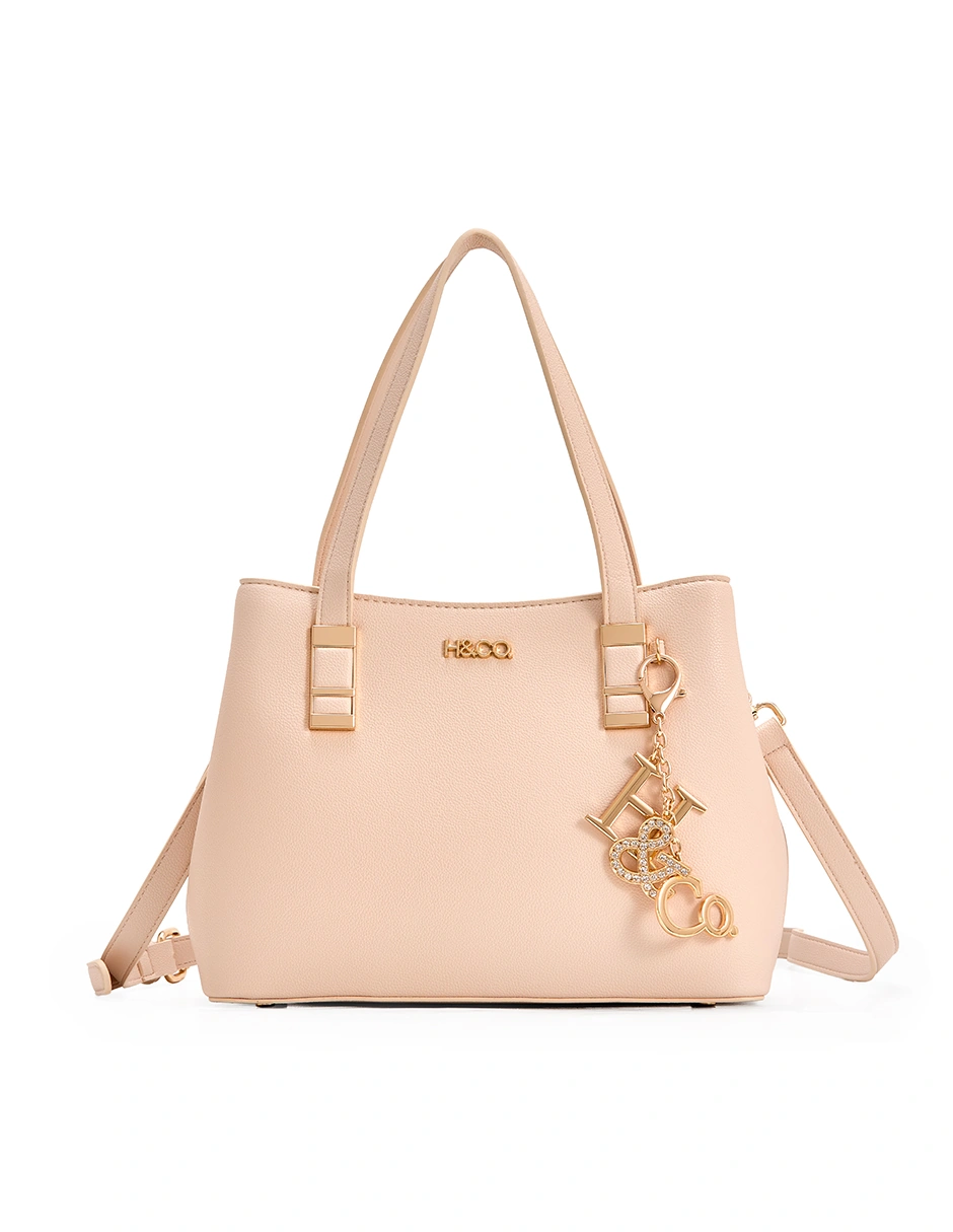 BOLSO SATCHEL H&CO. CALLA 8163 ROSADO - 1