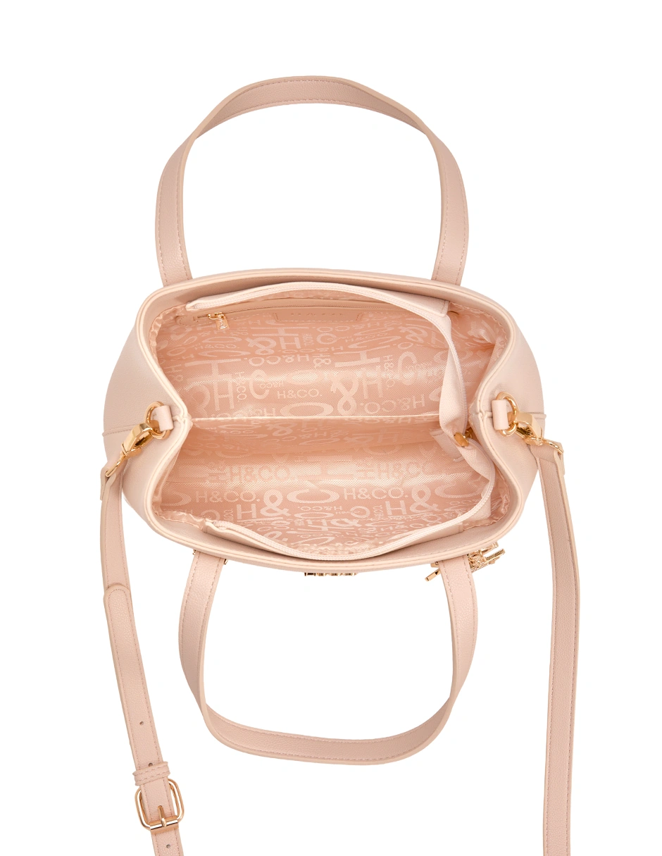 BOLSO SATCHEL H&CO. CALLA 8163 ROSADO - 4