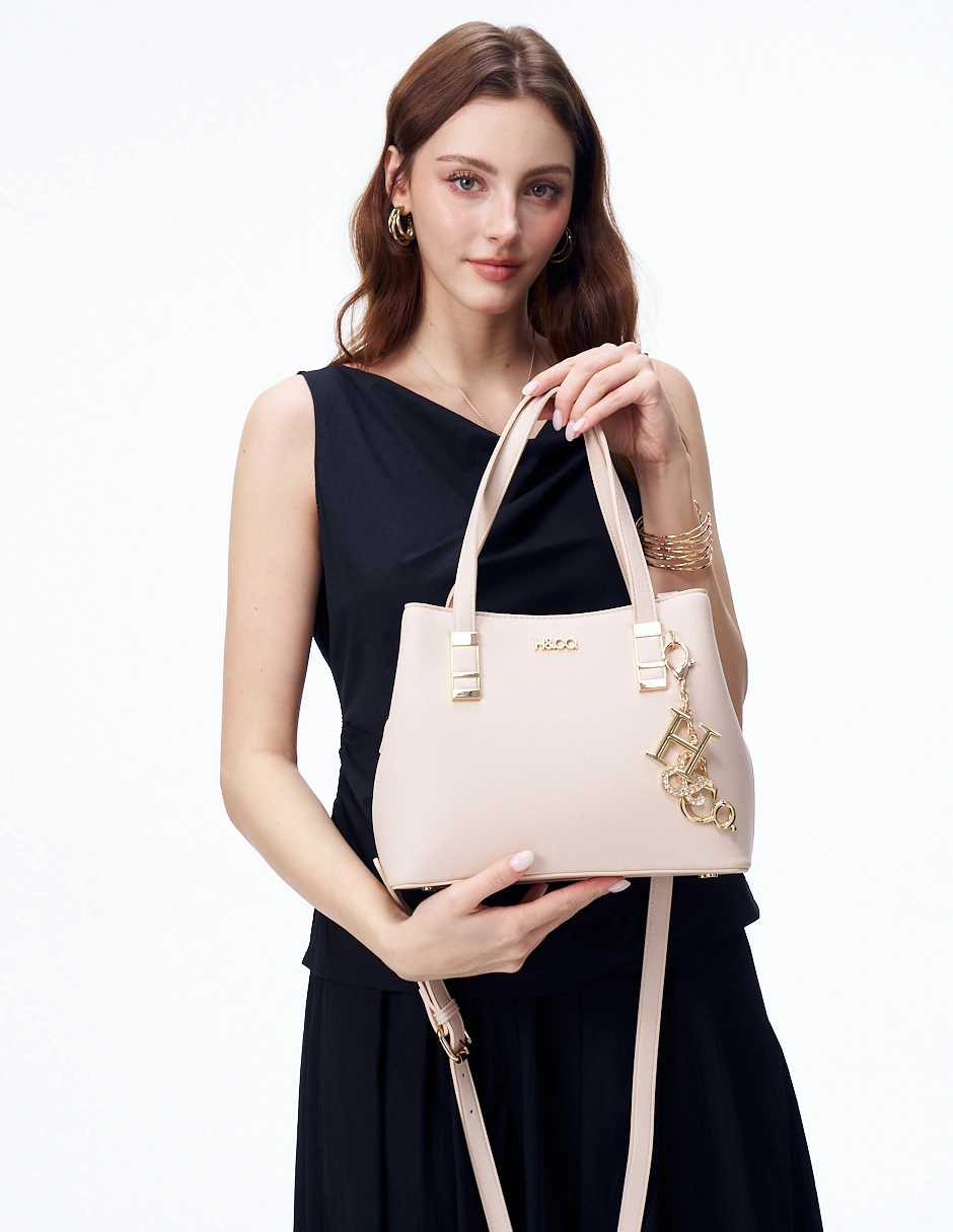 BOLSO SATCHEL H&CO. CALLA 8163 ROSADO - 5