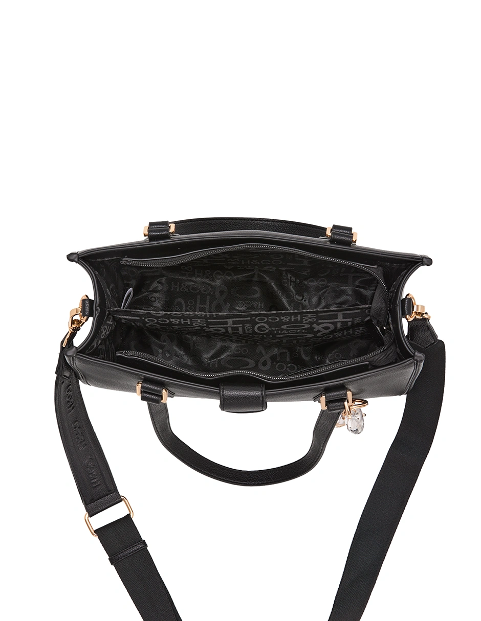 BOLSO TOTE H&CO. LEA 8171 NEGRO - 4