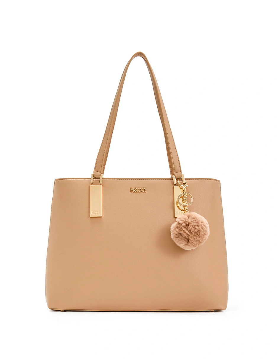 BOLSO TOTE H&CO. DELTA 8208 CAMEL - 1