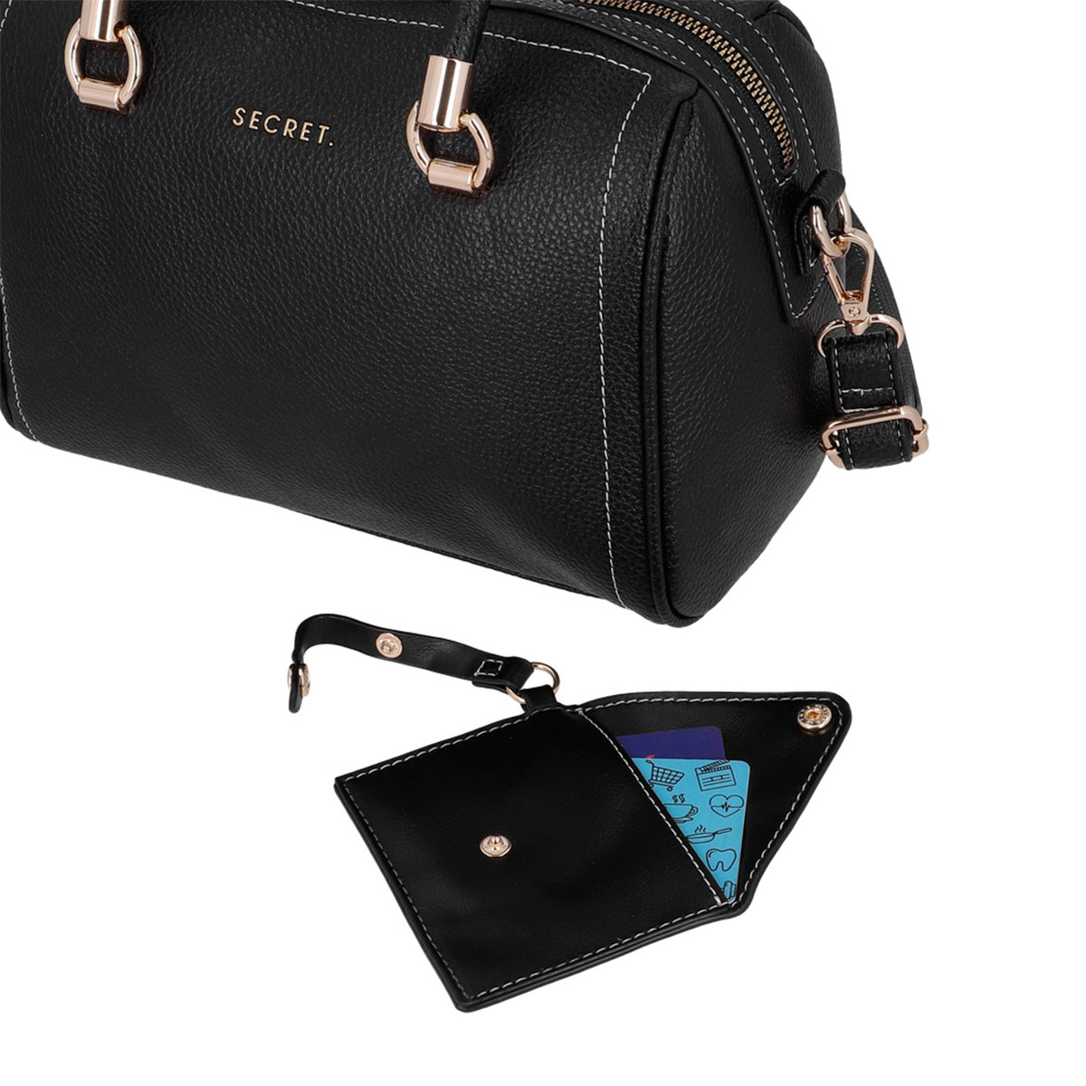 CARTERA SECRET NEGRO DUBLIN ST6 - 7