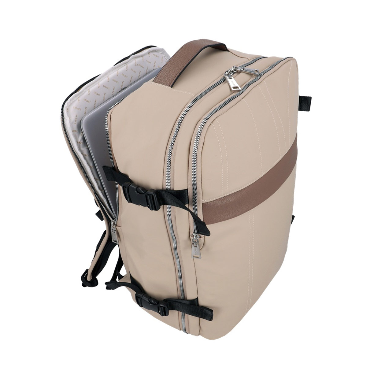 MOCHILA SECRET BEIGE OXFORD - 4