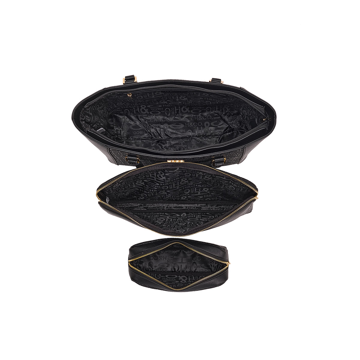 SET BOLSO H & CO. 8444 NEGRO - 4